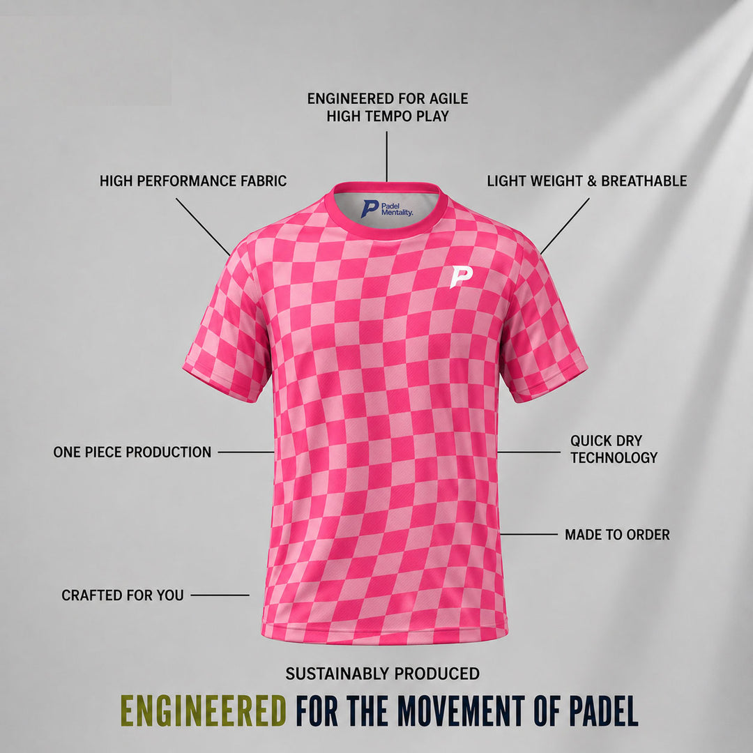 Padel Ripple Tech Tee – Pink