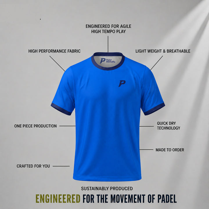 Padel Players Tech Tee – Blue