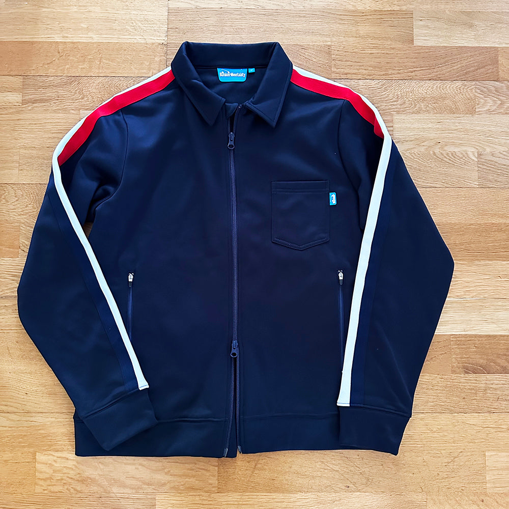 Full zip 4 way stretch Jacket with pocket - Navy- Medium (sample)