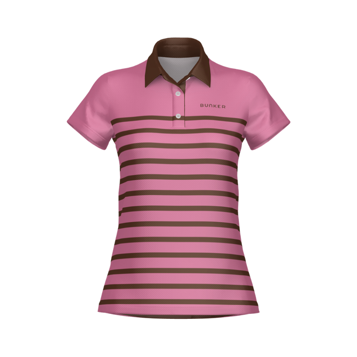 Aria Polo  - Chocolate, Rose Pink