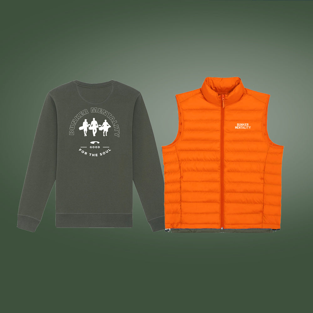 Tech Gilet Logo Sweatshirt Bundle, Orange / Khaki