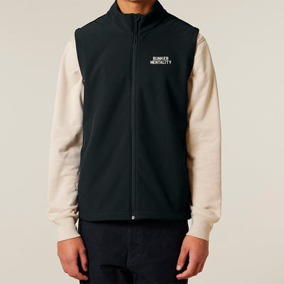 The Hooley Gilet - Bonded Soft Shell - Black