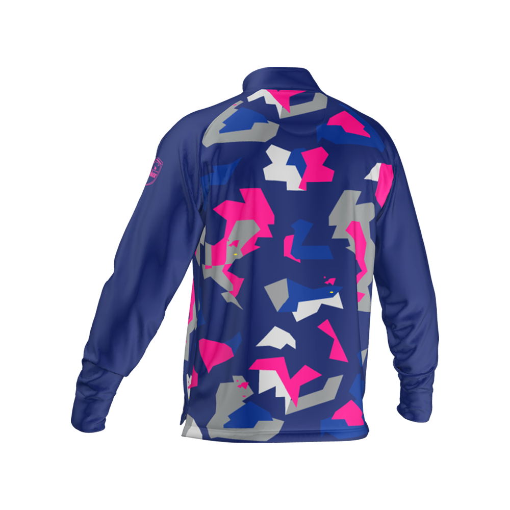 Mid Layer Zipper Camo Navy MFY