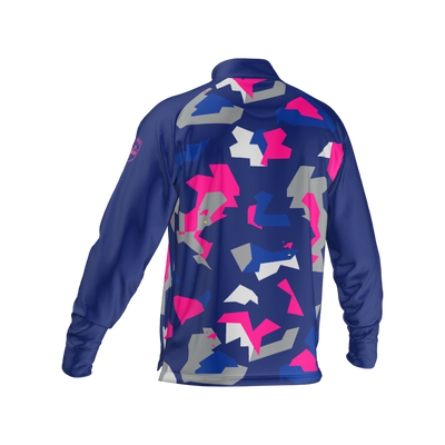 Mid Layer Zipper Camo Navy MFY