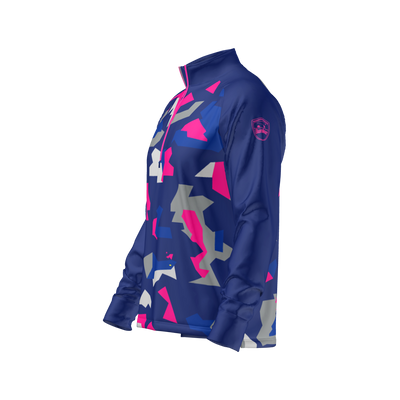 Mid Layer Zipper Camo Navy MFY