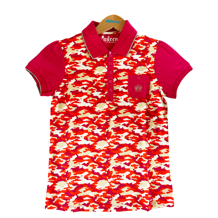Camo Womens Polo Pink (Sample)