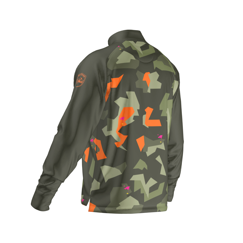 Mid Layer Zipper Camo Khaki MFY