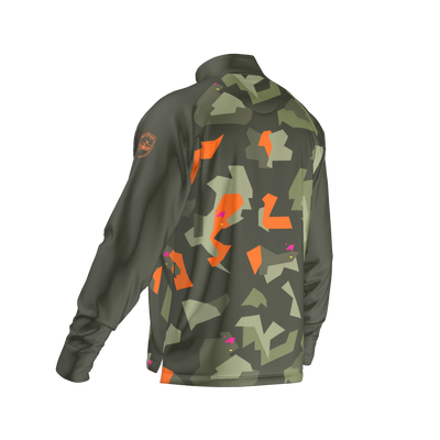 Mid Layer Zipper Camo Khaki MFY