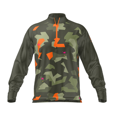 Mid Layer Zipper Camo Khaki MFY