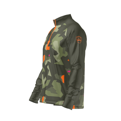 Mid Layer Zipper Camo Khaki MFY