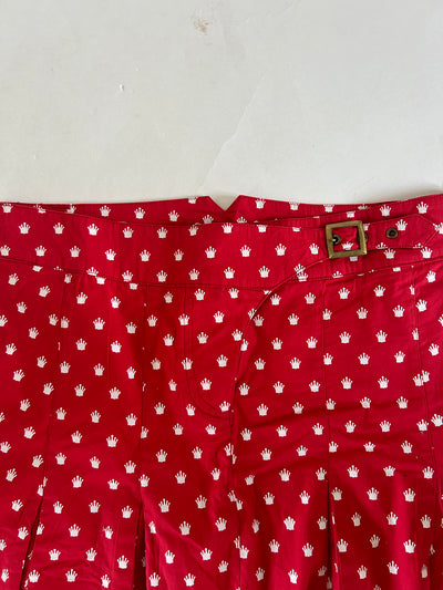 Crown Print Womens Golf Skort - Red (sample)