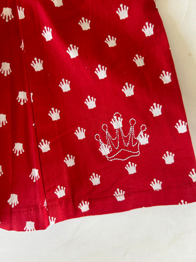 Crown Print Womens Golf Skort - Red (sample)