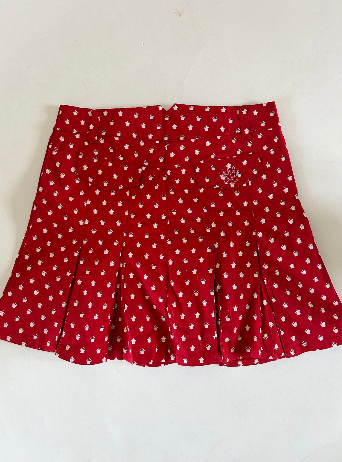 Crown Print Womens Golf Skort - Red (sample)