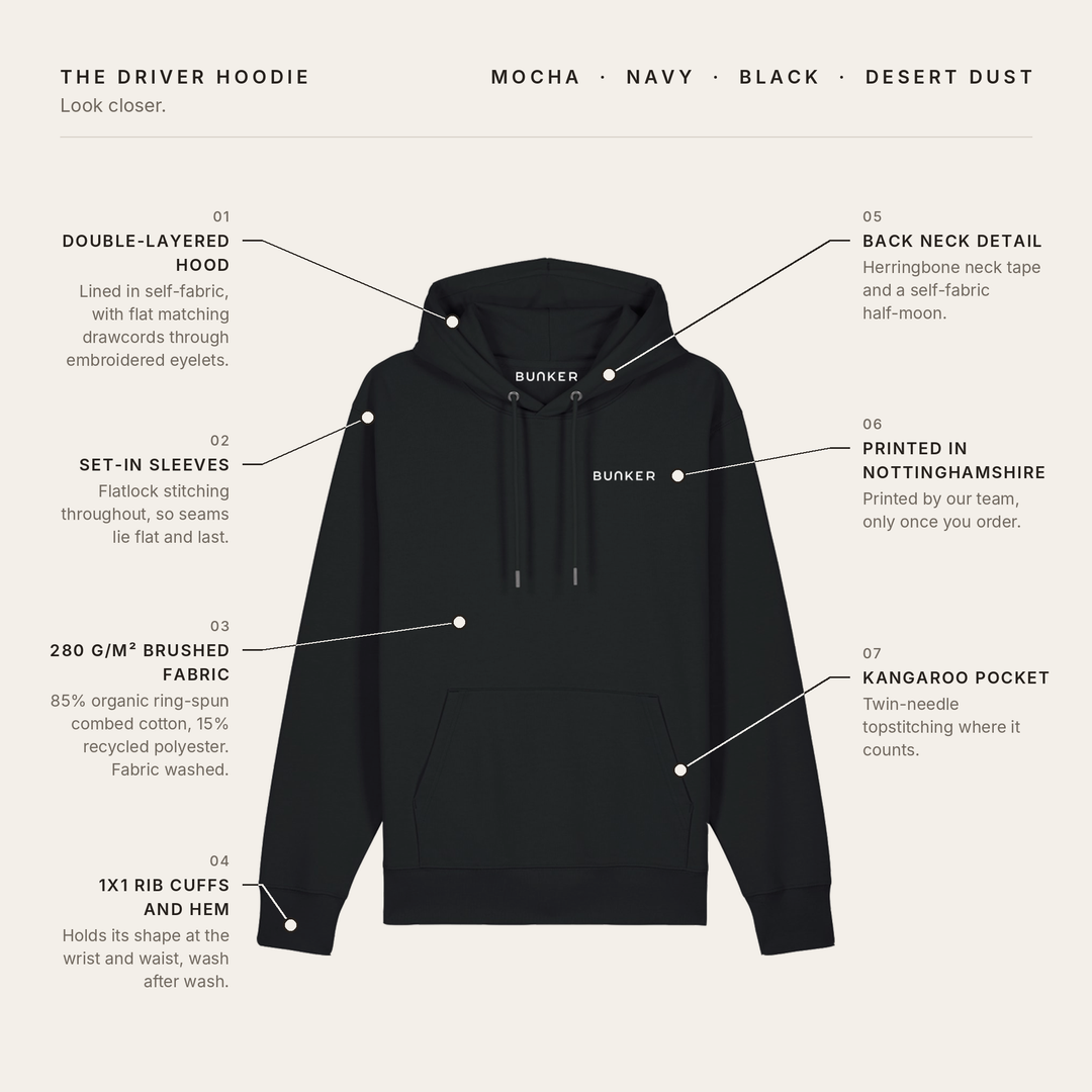 The Driver Hoodie - Black