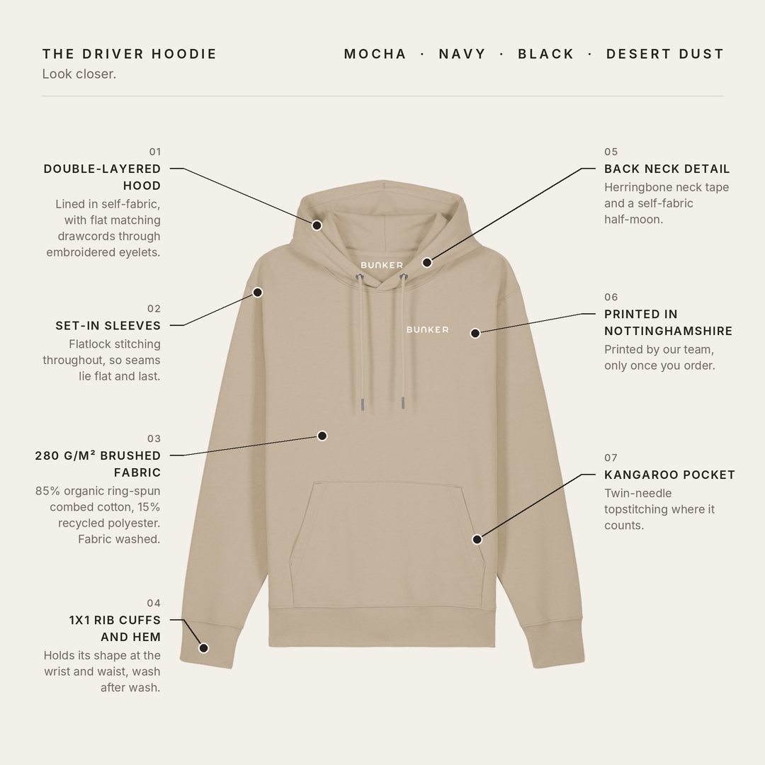 The Driver Hoodie - Desert Dust