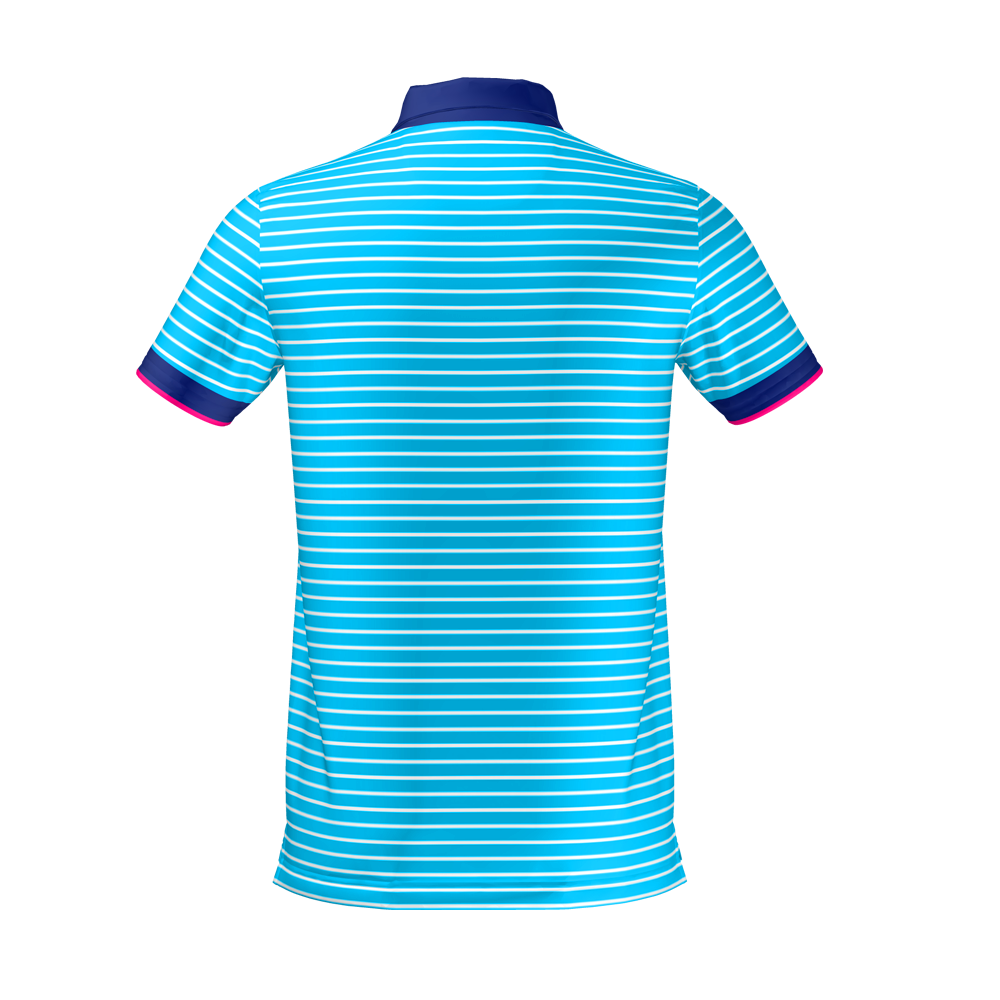 CMax Striper Polo Shirt Blue MFY