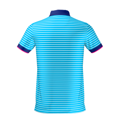 CMax Striper Polo Shirt Blue MFY