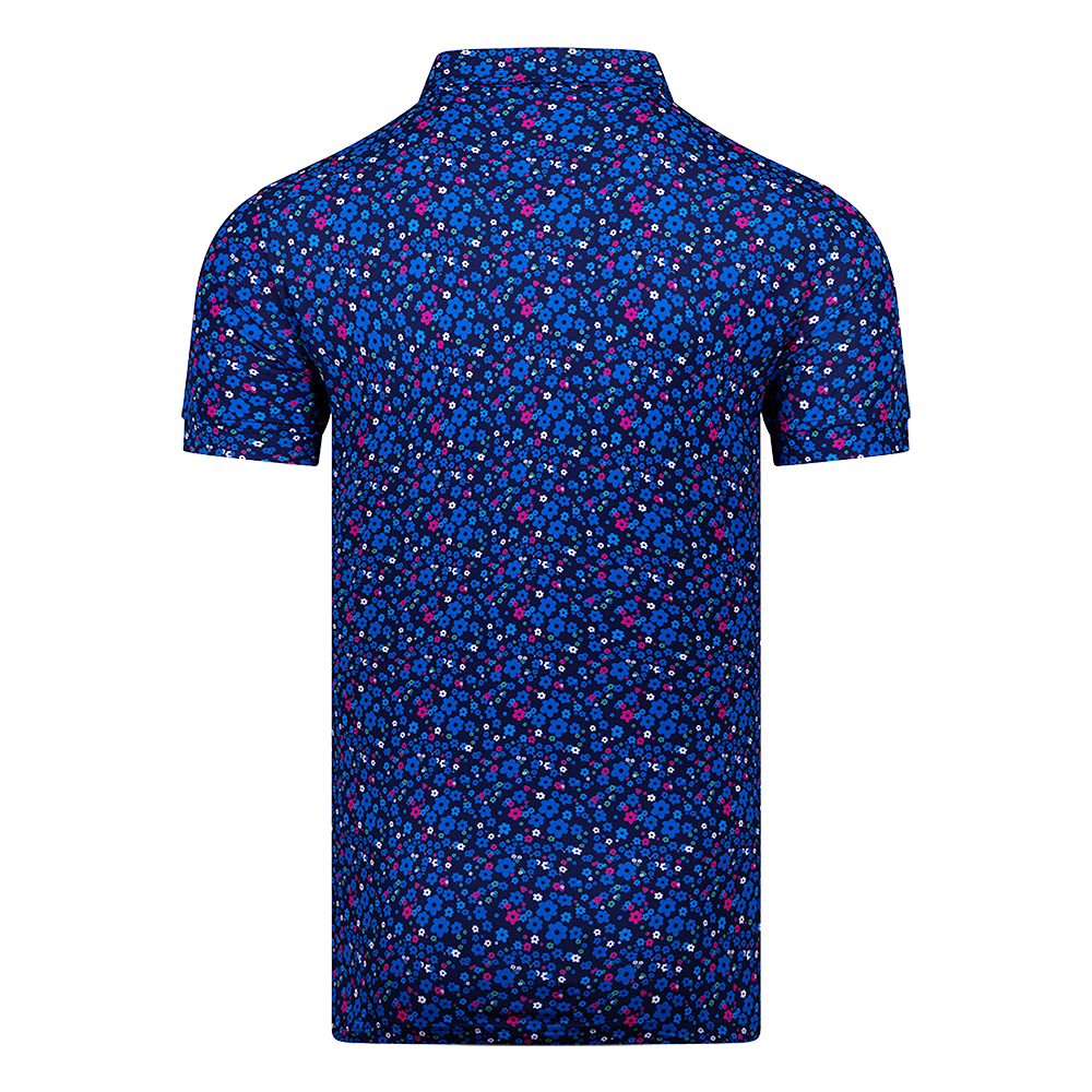 Cmax Floral Polo Shirt Blue MFY