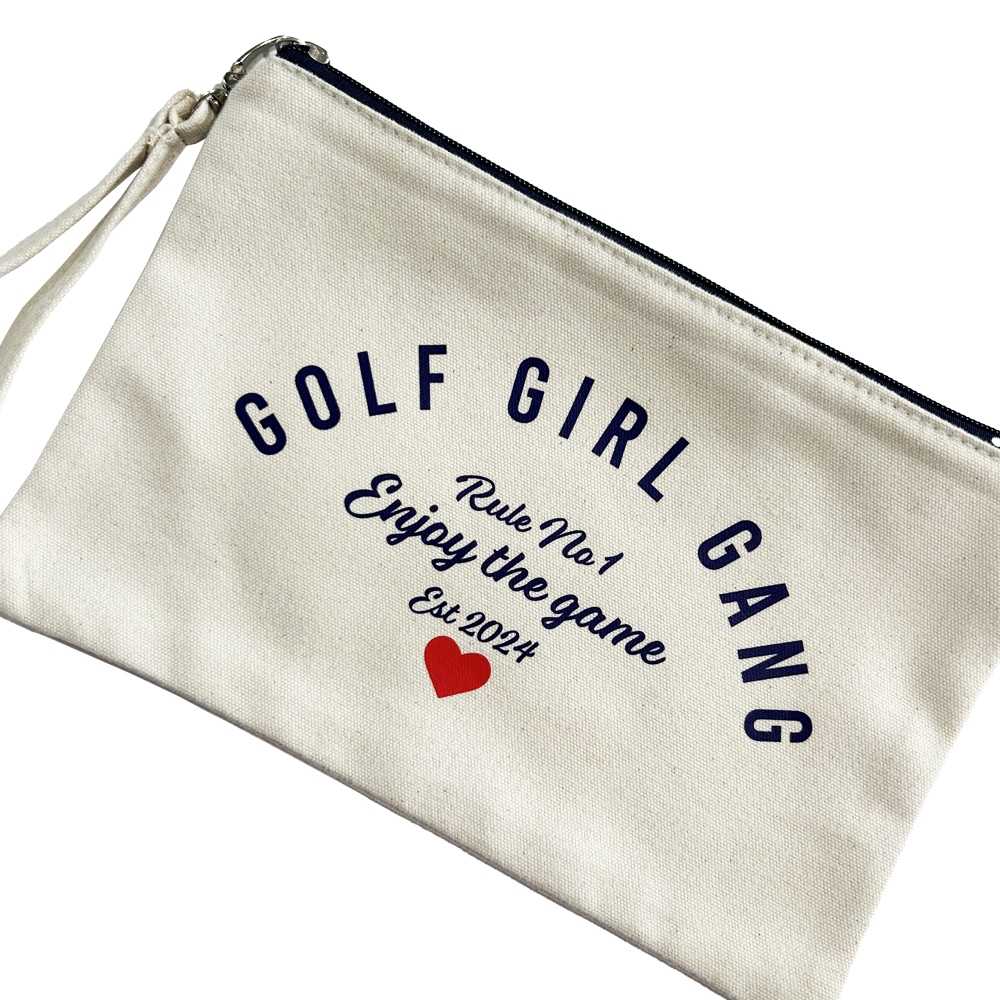 Bunker Woman Golf Girl Gang Crested Tote Bag & Zip Purse - Navy