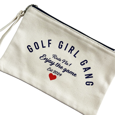 Bunker Woman Golf Girl Gang Crested Tote Bag & Zip Purse - Navy