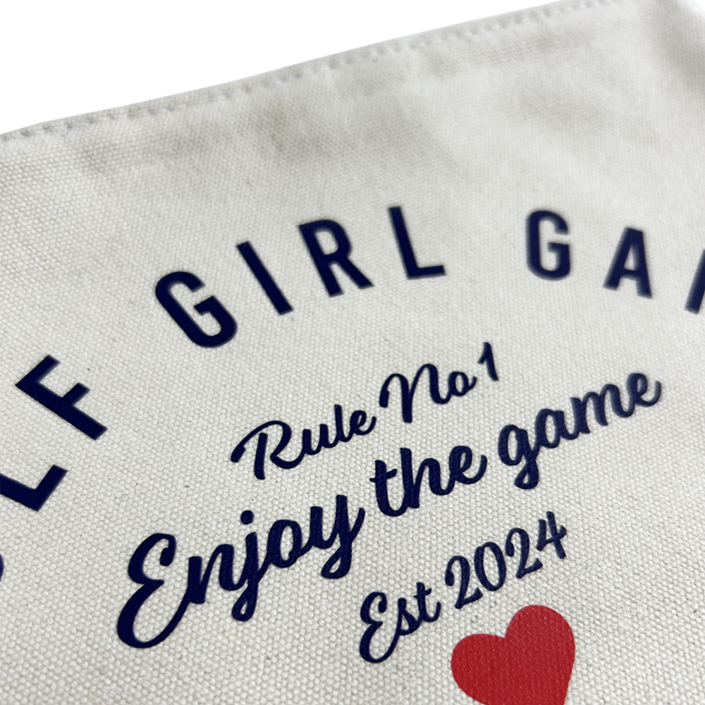 Bunker Woman Golf Girl Gang Crested Tote Bag & Zip Purse - Navy