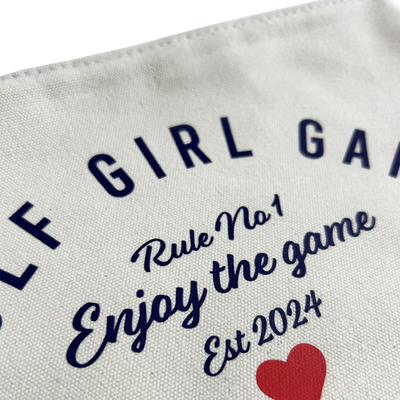 Bunker Woman Golf Girl Gang Crested Tote Bag & Zip Purse - Navy