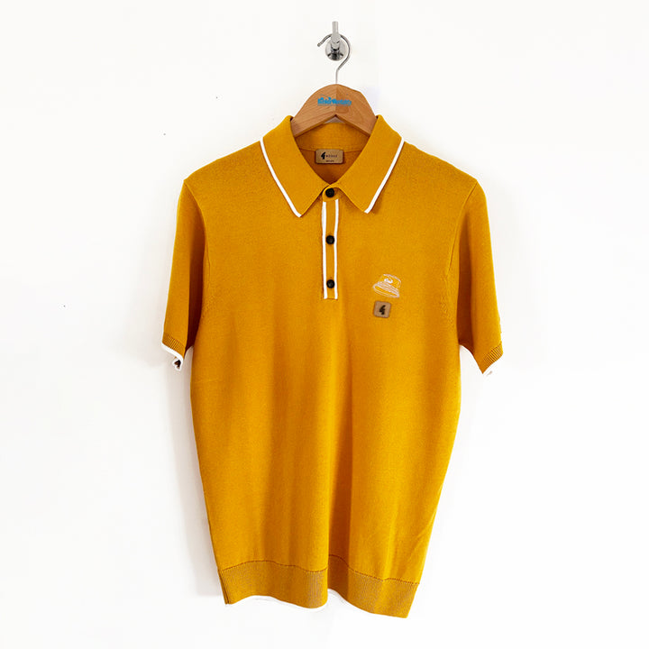 Bunker X Gabicci Knitted Polo - Sunbeam Yellow