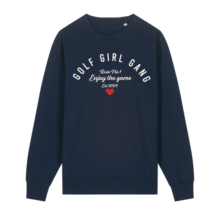 Bunker Woman Girl Gang Crest Sweatshirt Navy