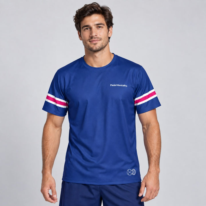 Padel Glint Tech T Shirt - Navy