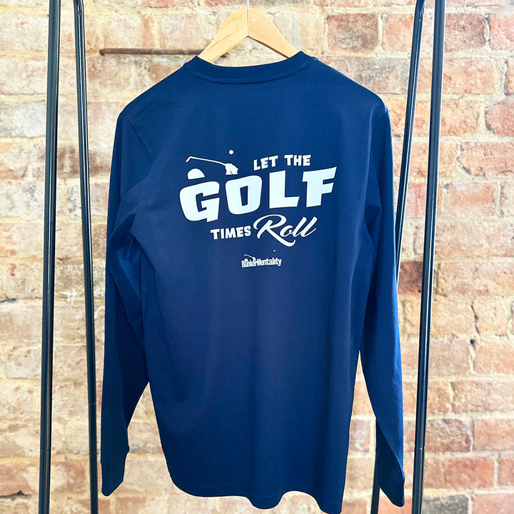 Golf Times Roll Long Sleeve T Shirt Navy