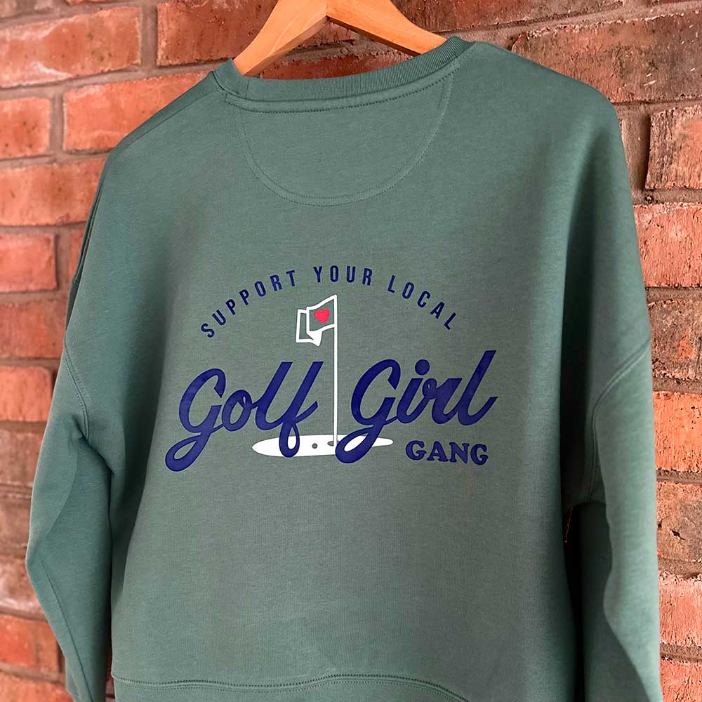 Bunker Woman Girl Gang Sweat Sage Green