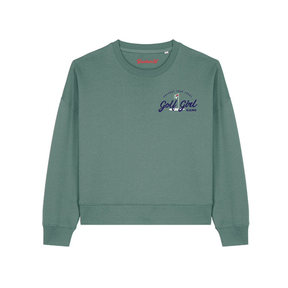 Bunker Woman Girl Gang Sweat Sage Green