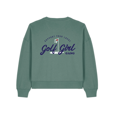 Bunker Woman Girl Gang Sweat Sage Green