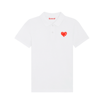 Heart Polo Shirt White