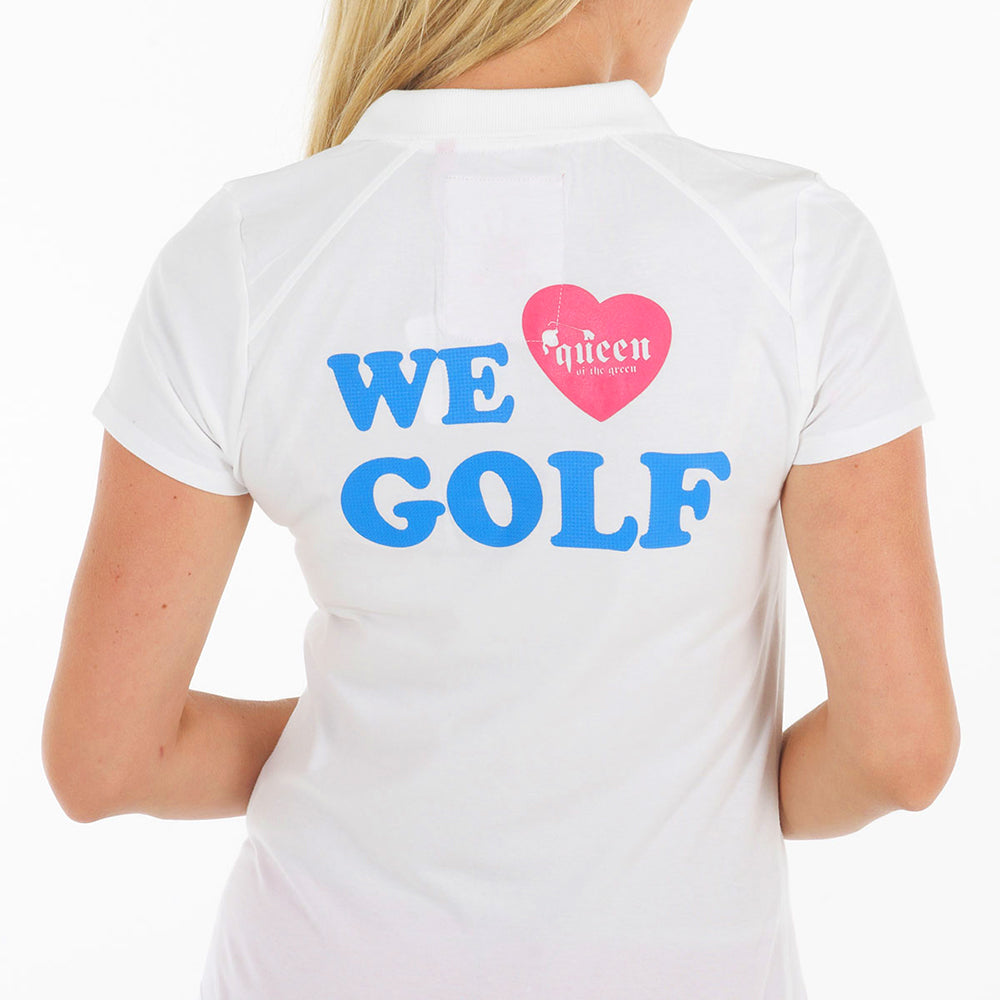 We Heart Golf Polo White - (sample)