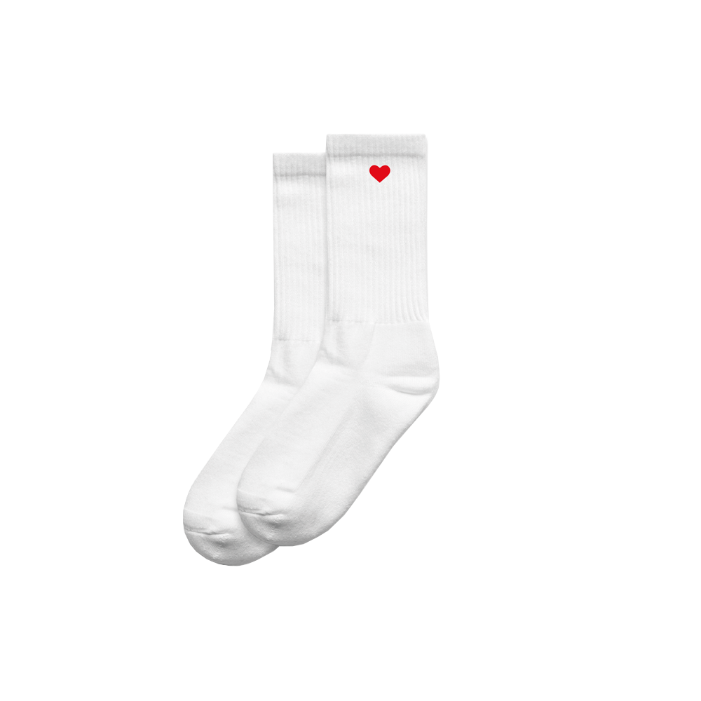 Bunker Woman Heart Embroidered Socks