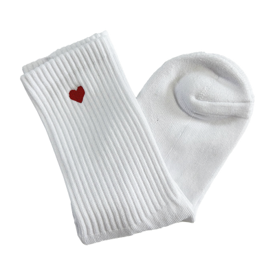 Bunker Woman Heart Embroidered Socks