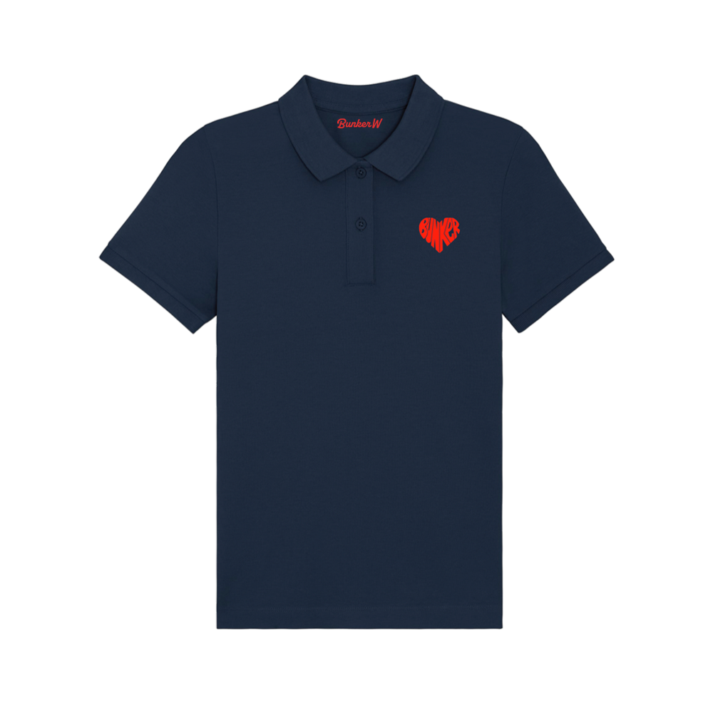 Heart Polo Shirt Navy