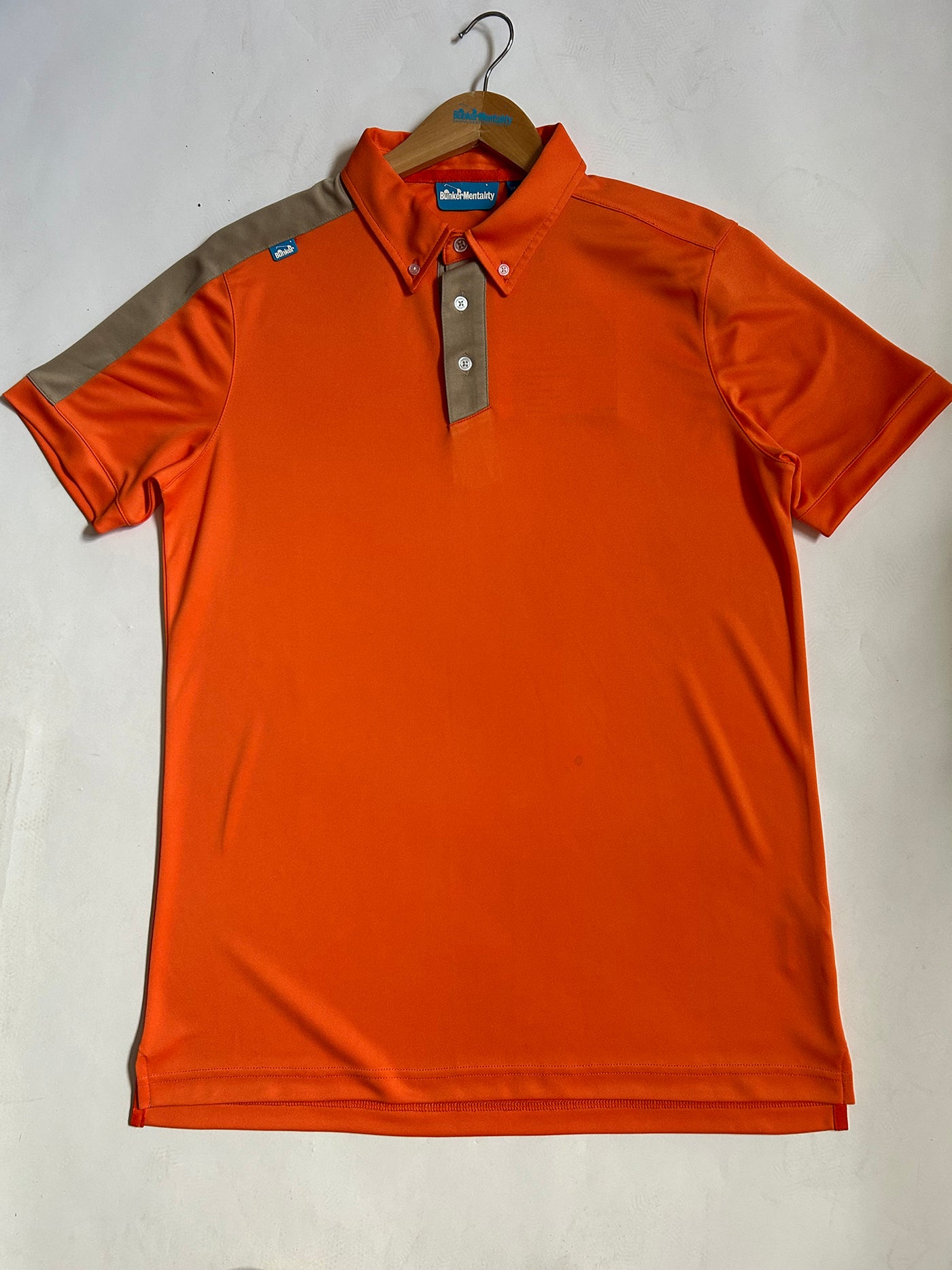 CMAX Shoulder Stripe Polyester Polo Shirt - Orange - Medium (sample)