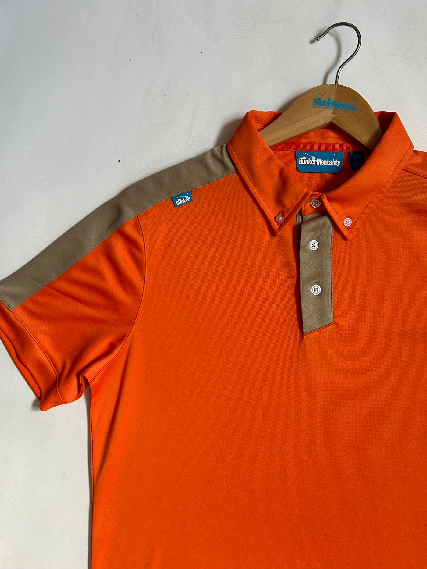 CMAX Shoulder Stripe Polyester Polo Shirt - Orange - Medium (sample)