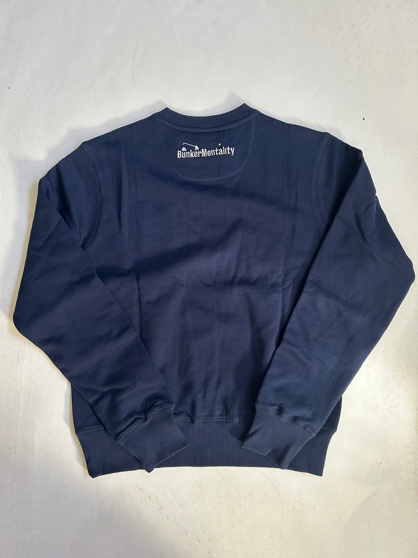 Cotton Sweat with Applique Embroidery Small Fit- Navy - Small (sample)