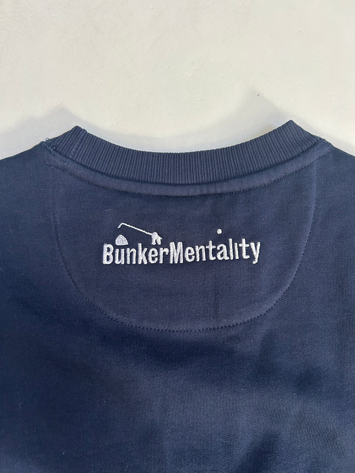 Cotton Sweat with Applique Embroidery Small Fit- Navy - Small (sample)