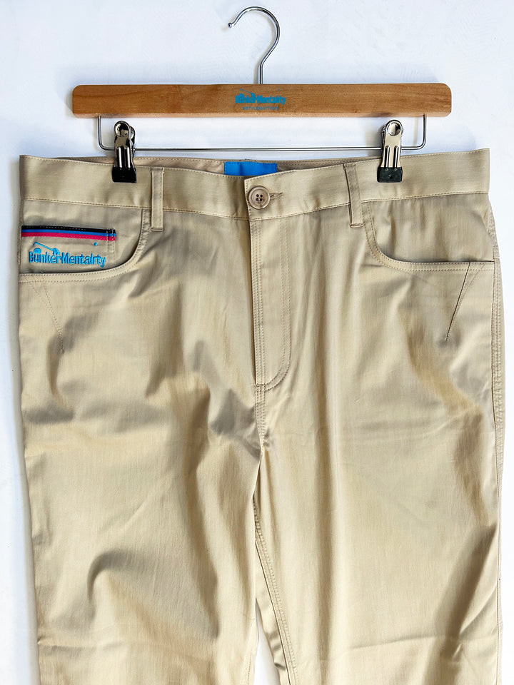 Stone Cotton Elastane Trouser  - Stone - 34 / 32 (Sample)