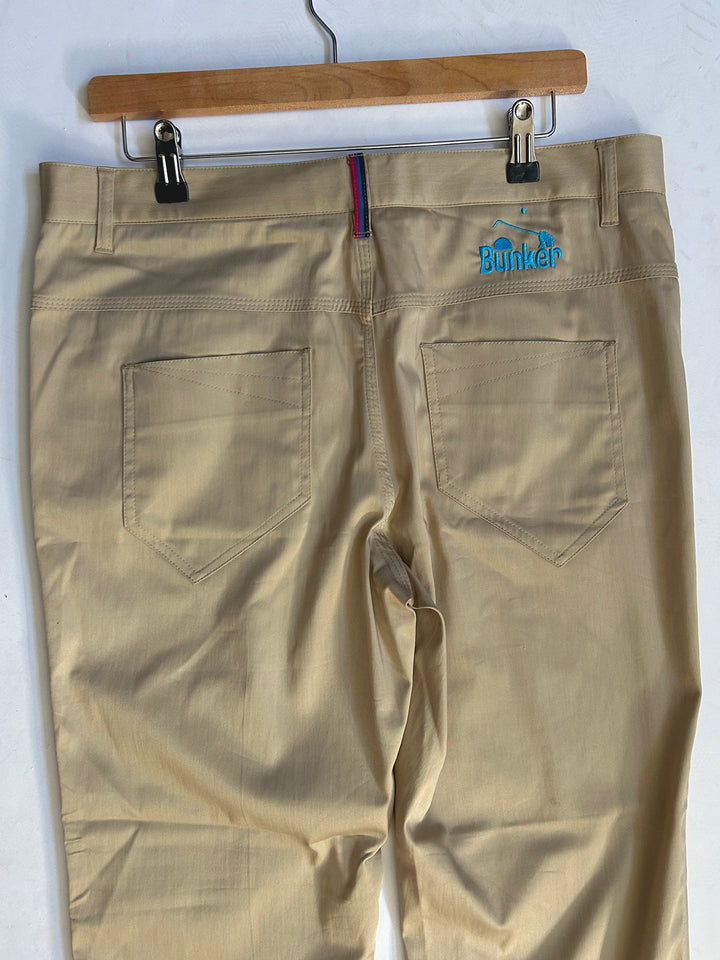 Stone Cotton Elastane Trouser  - Stone - 34 / 32 (Sample)