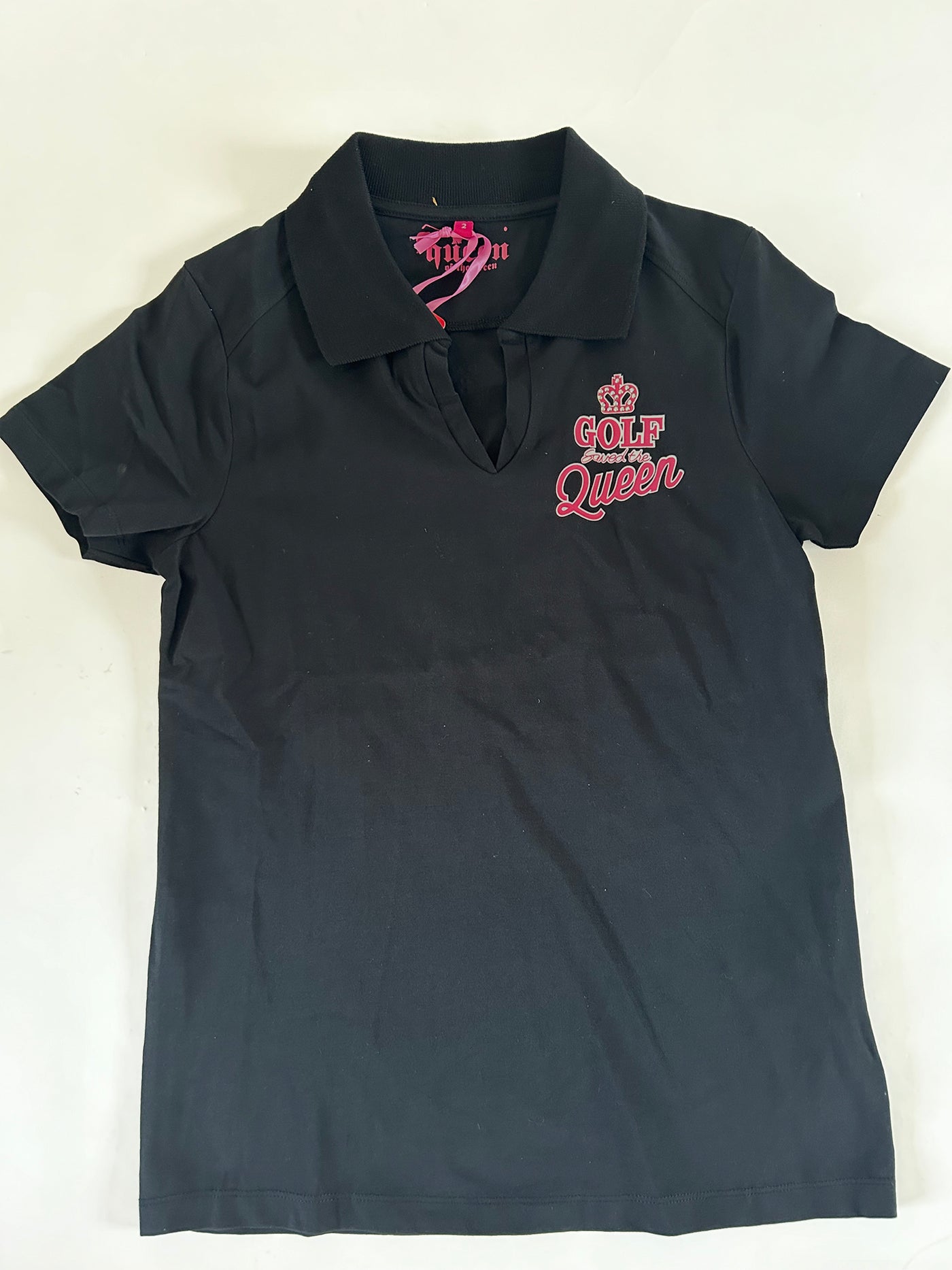 Golf Saved The Queen Polo - Black (sample)