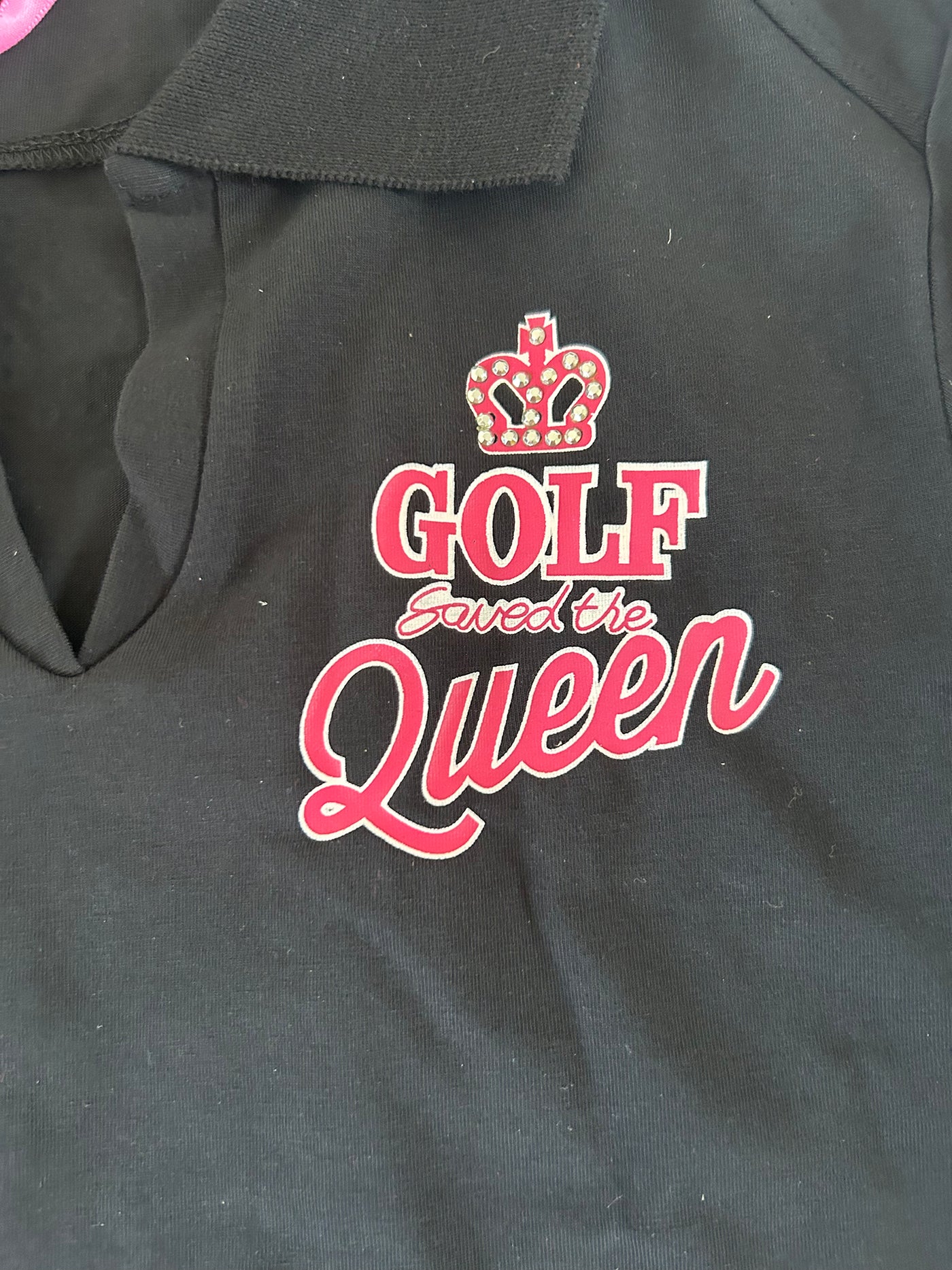 Golf Saved The Queen Polo - Black (sample)