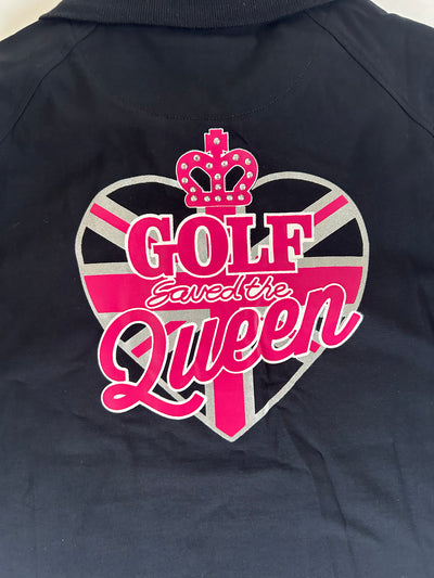 Golf Saved The Queen Polo - Black (sample)