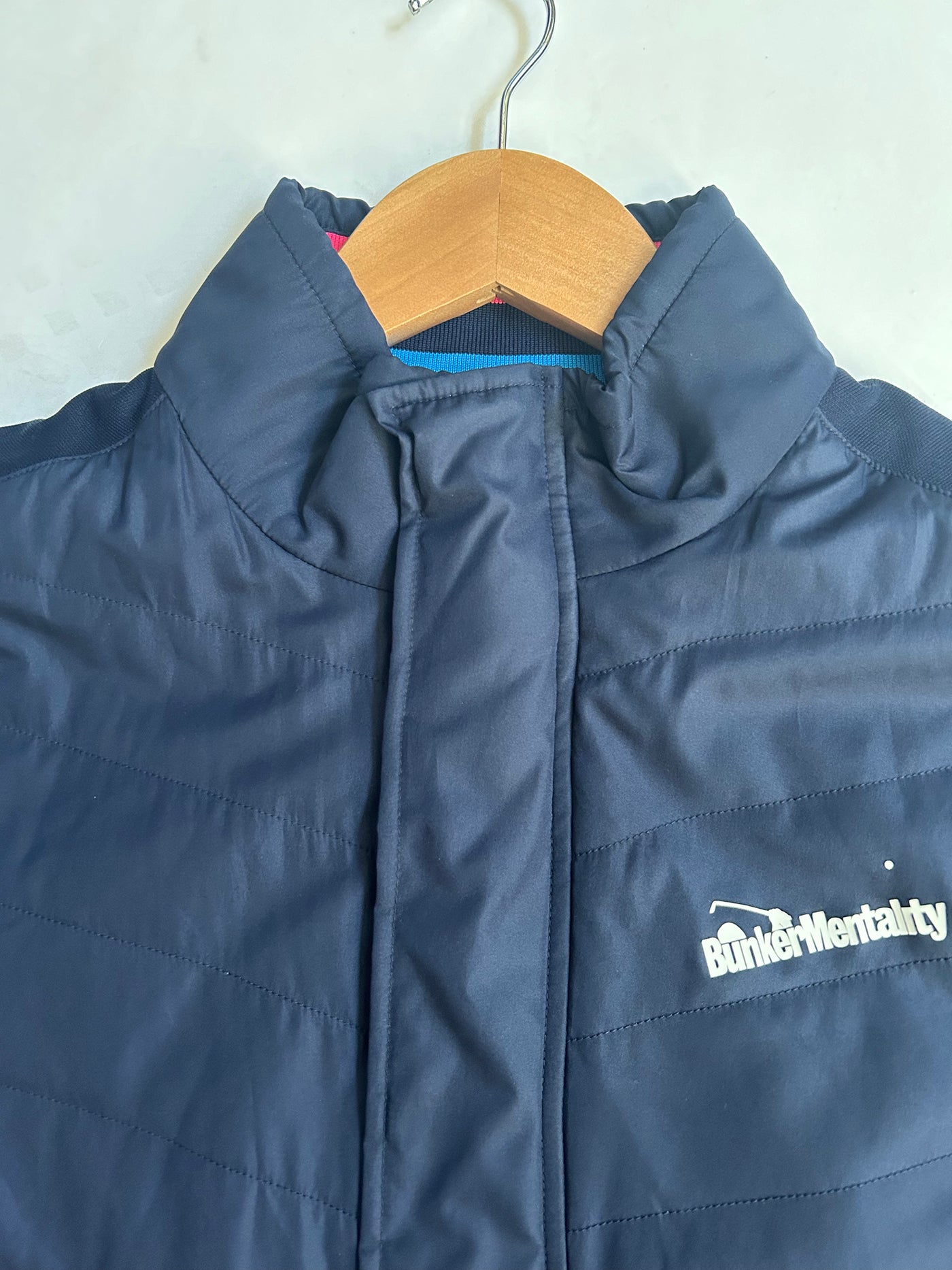 Quilted Full Zip Jacket with sleeve stripe- Medium (sample)