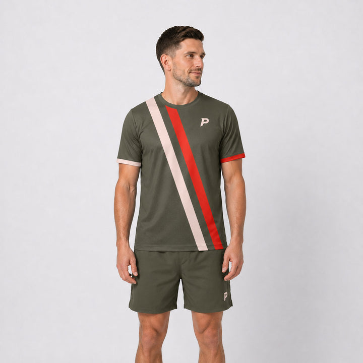Padel Glide Tech Tee – Khaki