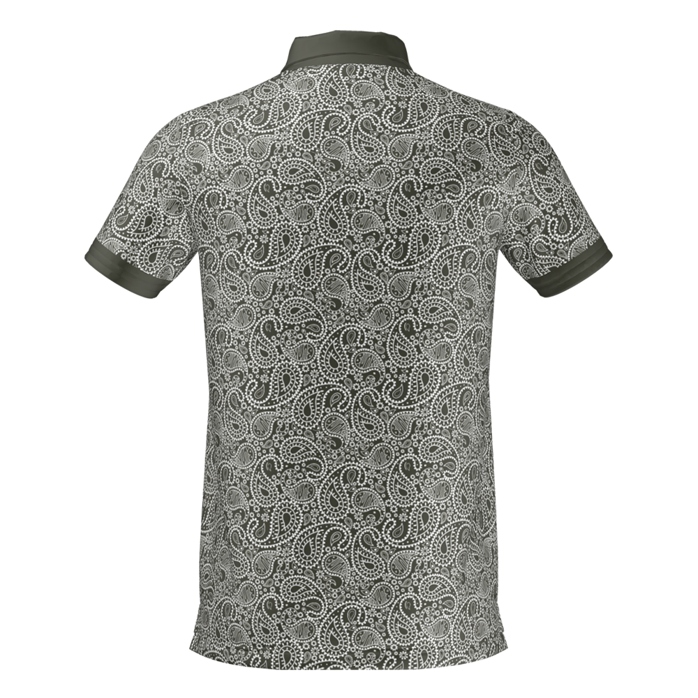 Cmax Paisley Polo Shirt Khaki MFY